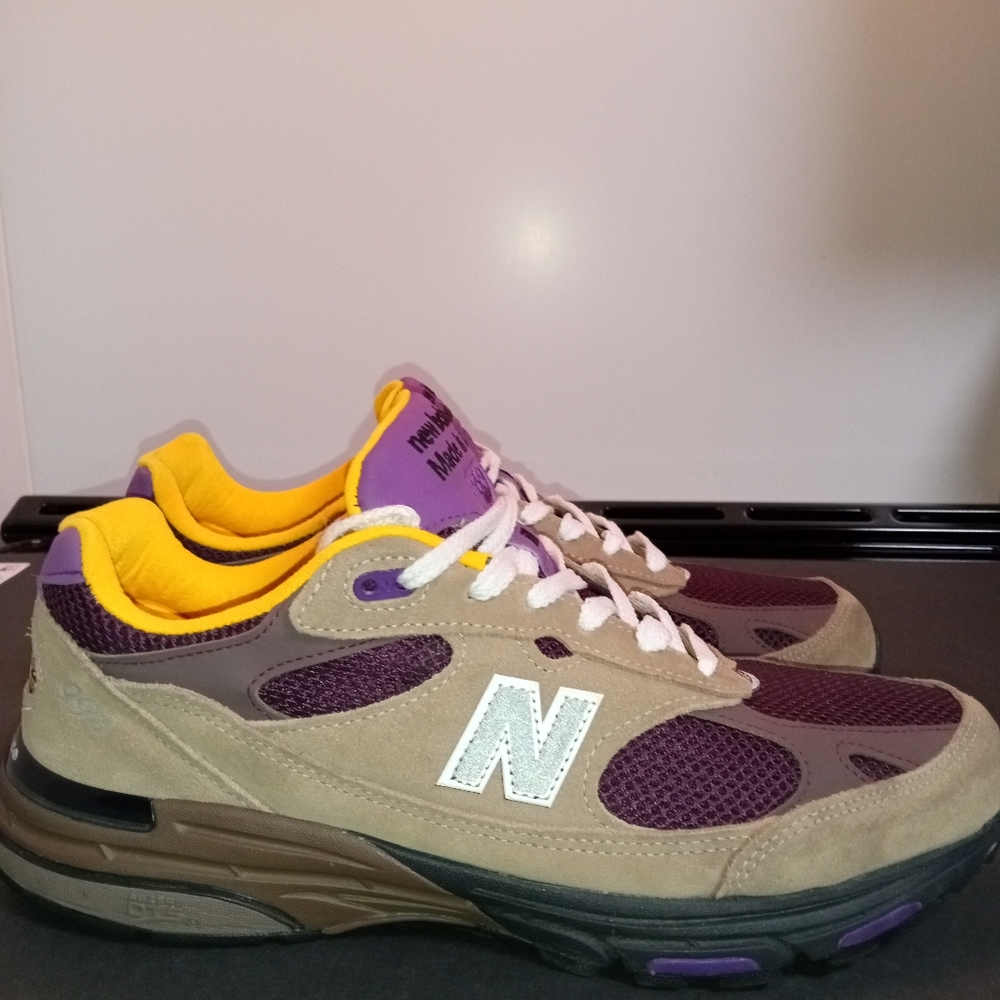 New Balance Yellow and White Sneakers